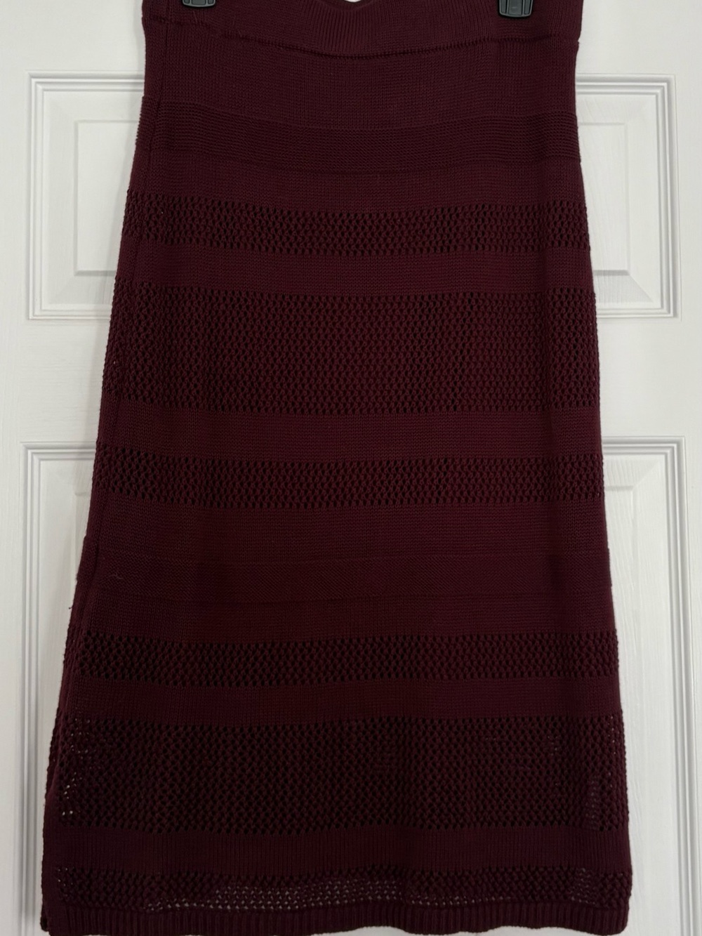 Nine West Midi Skirt - Burgundy